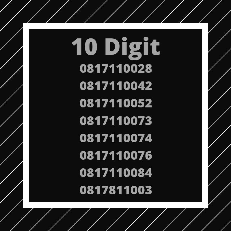 Nomor Cantik XL 10 Digit Murah