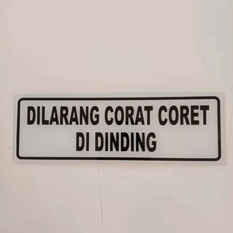 

stiker dilarang corat coret dinding rambu peringatan 30x10cm