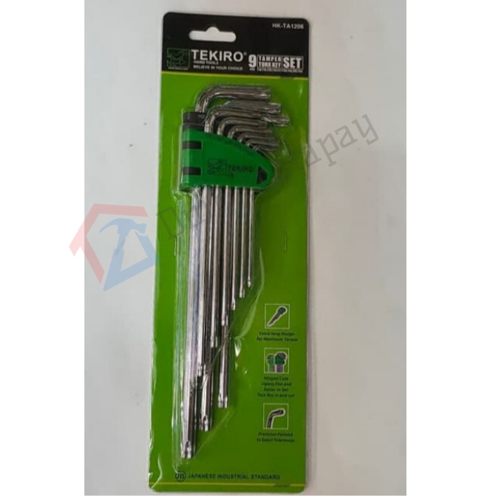 TEKIRO HK- TA 1206 KUNCI L PANJANG SET 9 PCS