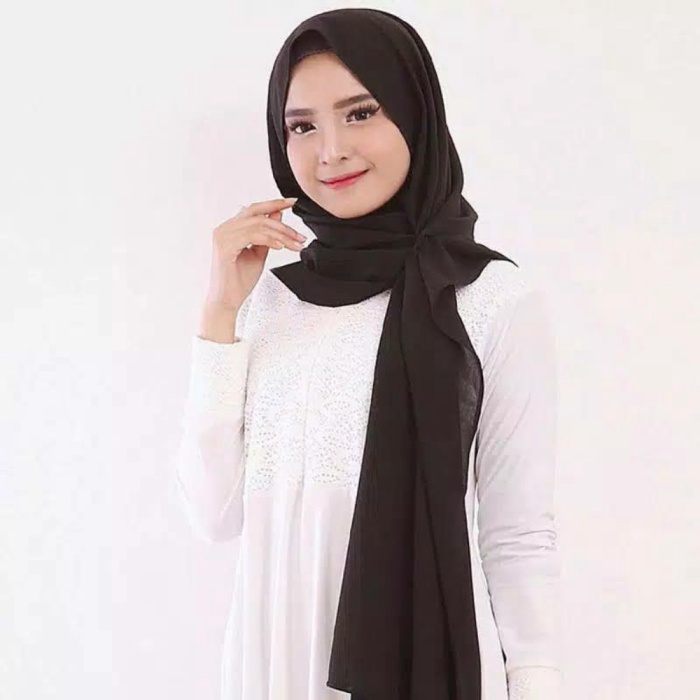 Pashmina Diamond Ceruty 180x75 Halus Premium Jahit Tepi Hitam Pasmina Panjang Basic Non Instan Termurah Sleman Jogja Promo