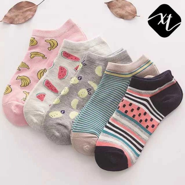 KAOS KAKI PENDEK WANITA MOTIF LUCU/KAOS KAKI UNISEX/KAOS KAKI PENDEK SEMATA KAKI WANITA. WARNA MOTIF RANDOM