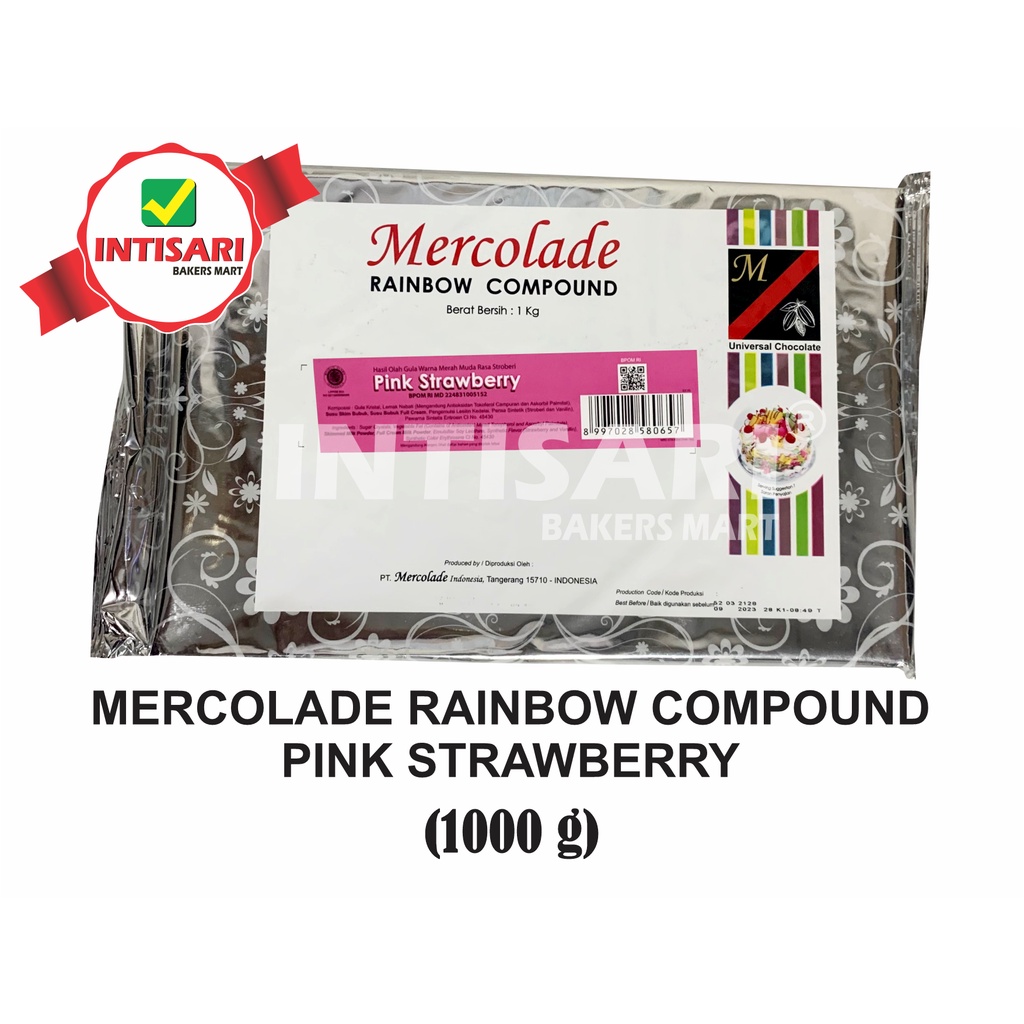

MERCOLADE RAINBOW COMPOUND PINK STRAWBERRY 1000 G