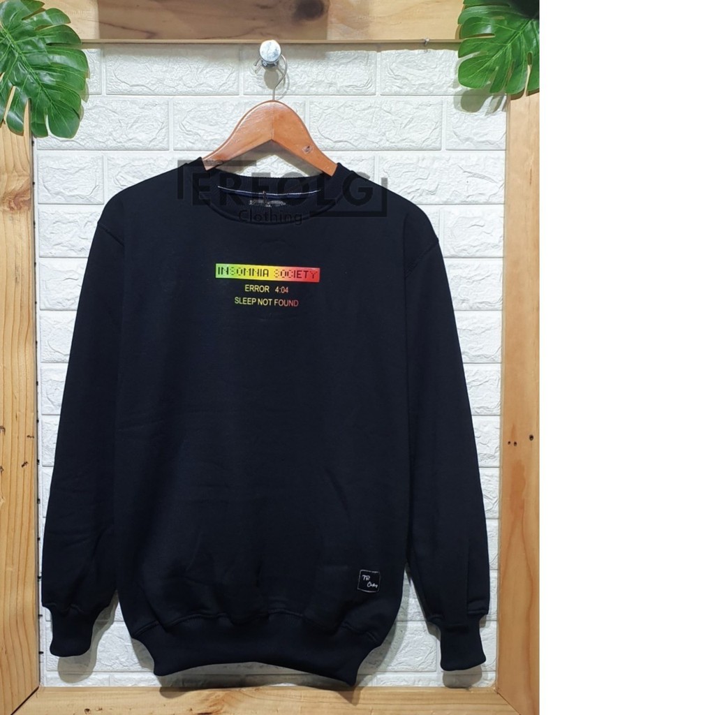 Erfolg Clothing Krunek Jumbo Oversize Original Hitam Sweater Distro Oblong Pria Wanita Crew Neck Army Brand Lokal Murah Switer Bigsize Swater Cewek Cowok Premium Hight Quality Bandung