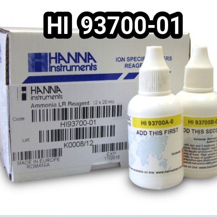HI-93700-01 Ammonia Low Range Reagents 100 test