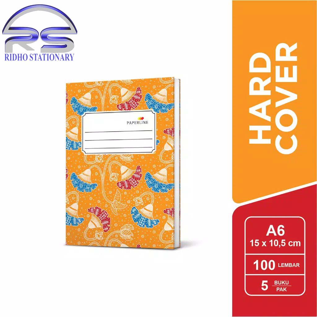 

(1 Pcs) Buku Oktavo Hard Cover A6 PAPERLINE 100 Lembar / Setengah kwarto