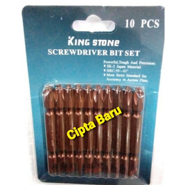 1 pak(10 pcs)Mata Obeng Angin/Mata Bor Obeng Plus Minus(+ +) Magnet