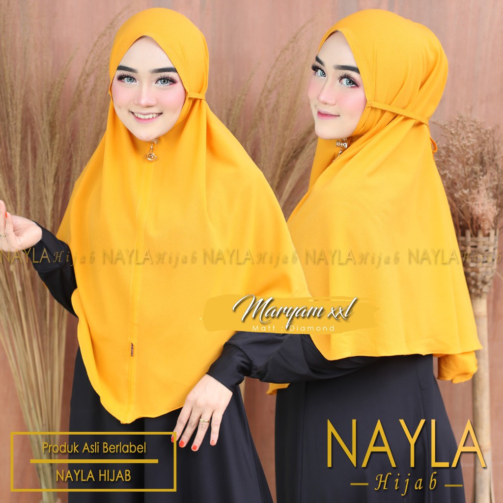 BERGO MARYAM JUMBO XXL/HIJAB SIMPLE ORIGINAL NAYLA HIJAB-MUSTARD