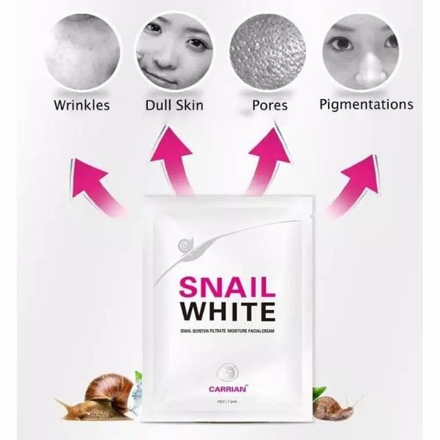 MASKER TOPENG SNAIL WHITE / masker topeng /masker bb glow