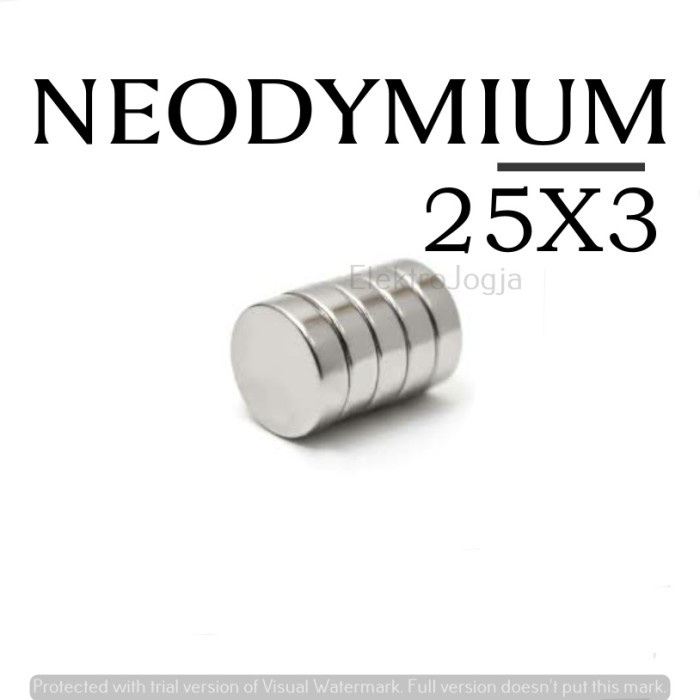 Magnet Neodymium 25X3 | Diameter 25 mm Tebal 3 mm Magnet Bulat Kuat