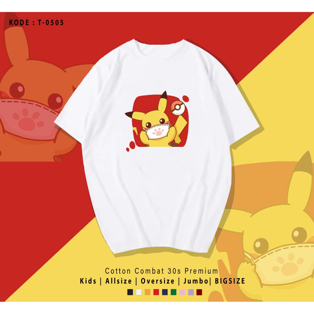 T-SHIRT EDITION PIKA UNISEX / TERMURAH BAJU KAOS KATUN LENGAN PENDEK / TUMBLR TEE / TERMURAH