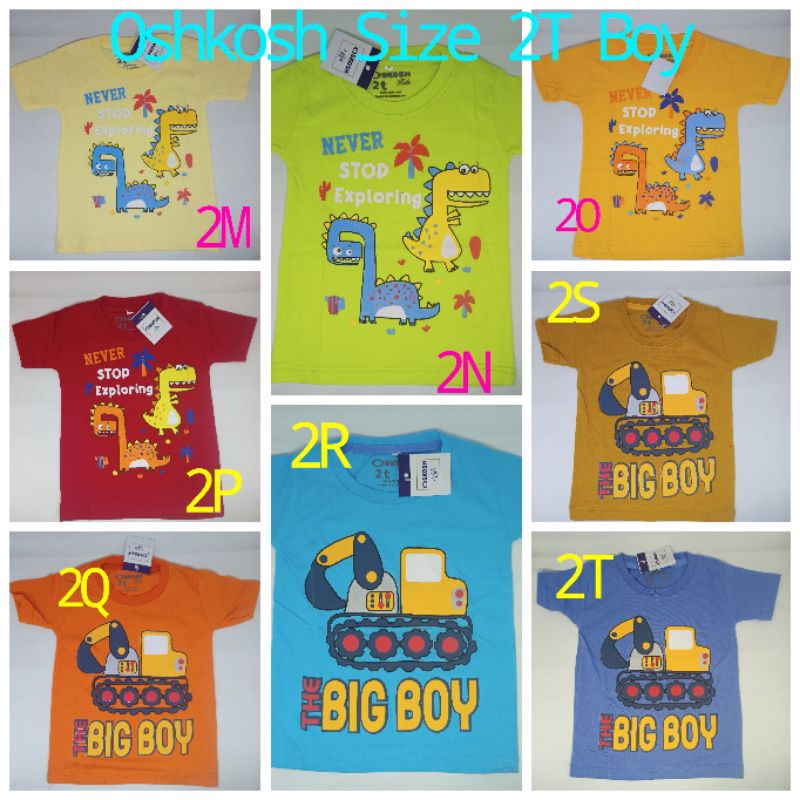 Kaos Anak  Oskosh Cowok Cewek Murah BOLEH Pilih Warna dan Motif