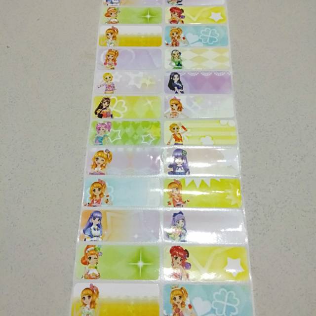 

Label Nama Aikatsu Ukuran L
