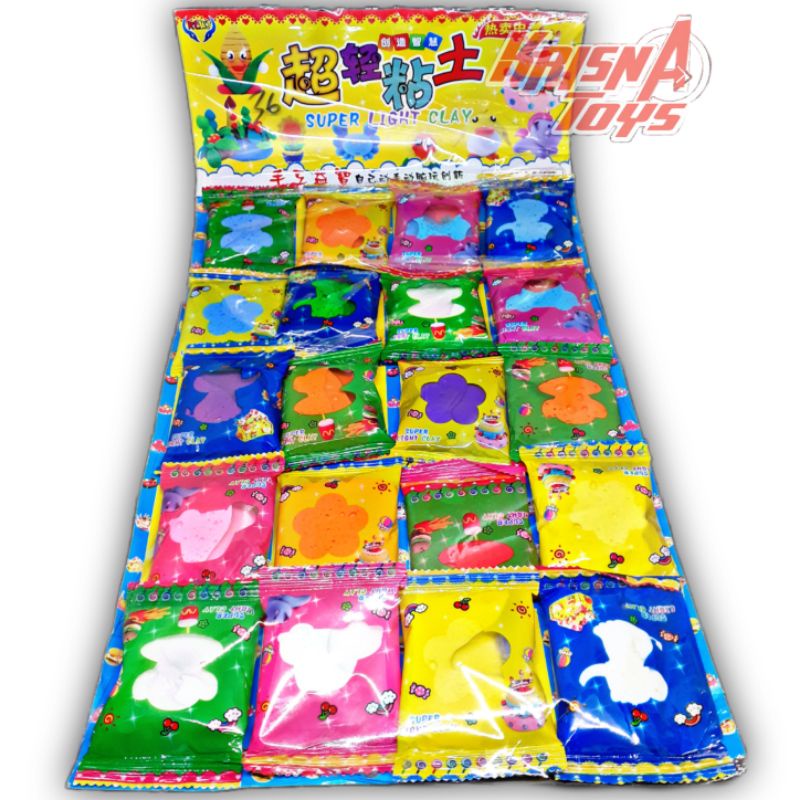 MAINAN ANAK MAGIC CLAY PLAYDOH/MALAM PLAYDOH isi 20pcs/Lembar