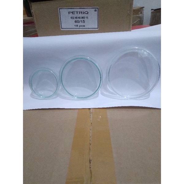 Petridish Kaca 80mm ANUMBRA  Cawan Petri 80x15mm. Cawan Petri