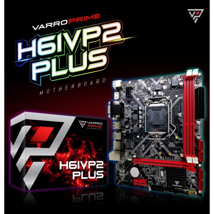 MOTHERBOARD GAMING H61 VP2 PLUS VARRO PREMI SUPPORT NVME RESMI