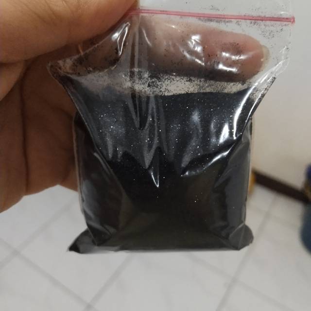 PROMO!!  SERBUK GLITTER HITAM 50 GRAM