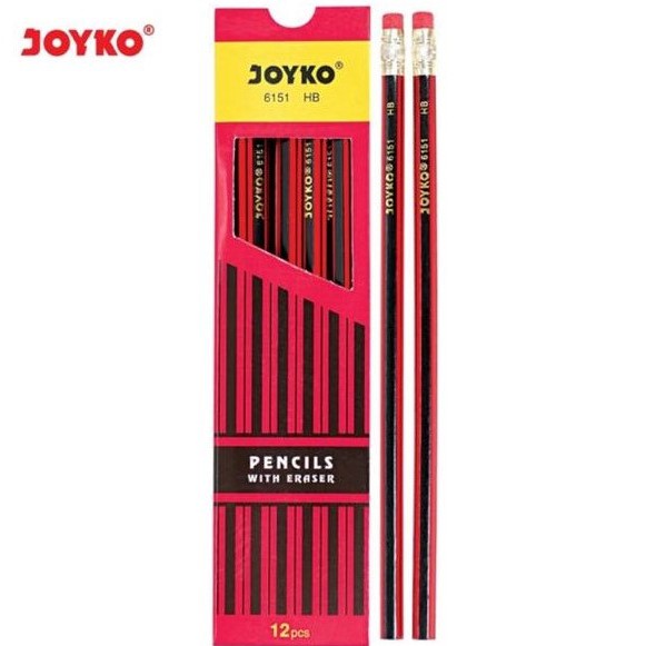 

Pensil JOYKO 6151 MERAH HB Dengan Penghapus Kayu Asli Berkualitas