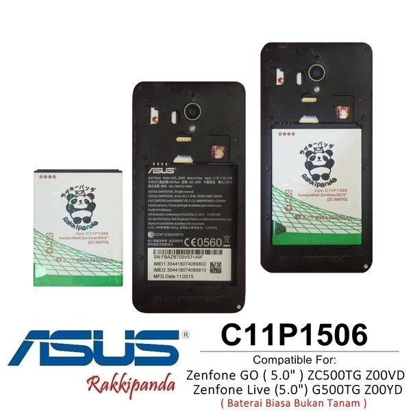 Baterai Asus Zenfone Go Z00VD ZC500TG 5 Inch C11P1506 Double IC Protection- Battery original