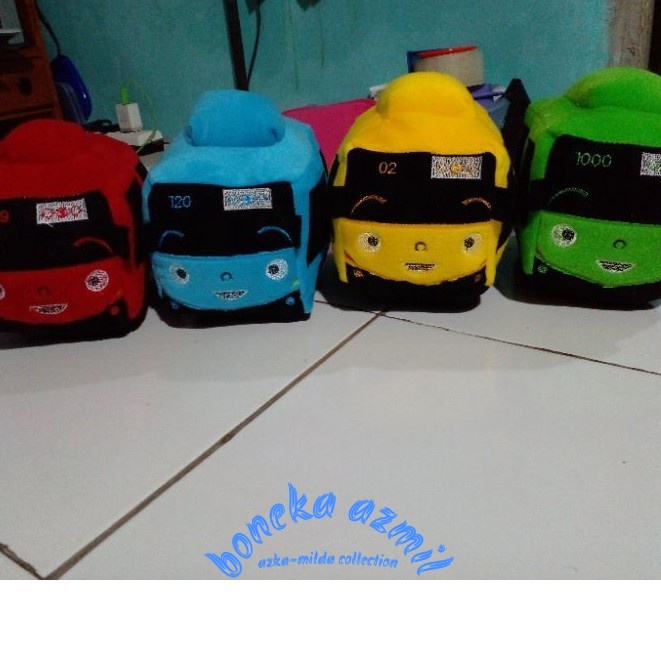 Boneka bus tayo size s ukuran 20 cm