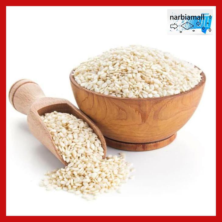 

U8Tyuj7- Wijen Putih White Sesame 1Kg Biji Wijen 1 Kg 1 Kilogram E4Wr46-