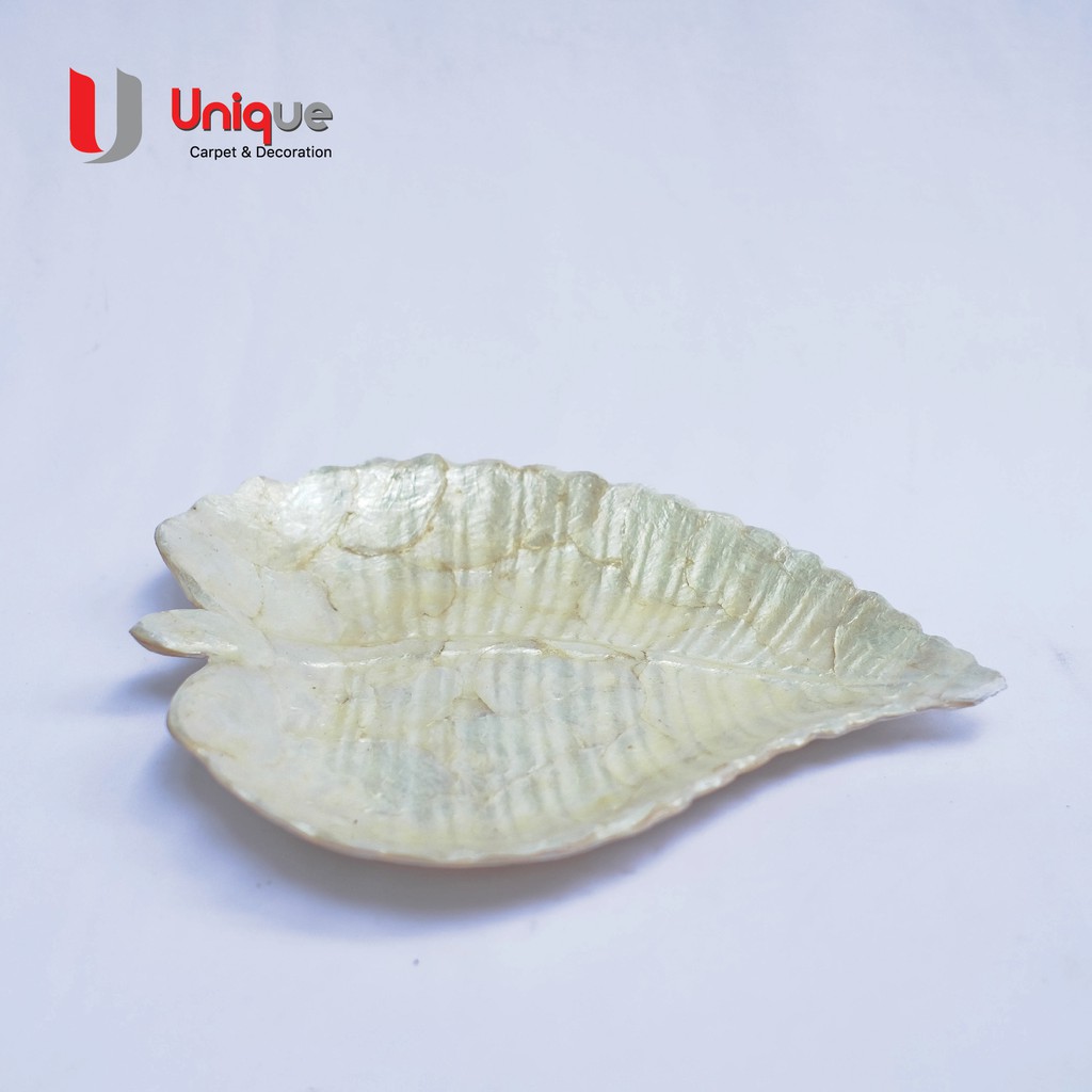 Piring Kerang Motif Daun / Piring Kerang Unik Murah / Piring Kerang Jakarta