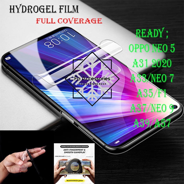 FA ANTI GORES JELLY HYDROGEL oppo A31 A33 NEO 5 7 9 A35 A37 A39 A57 F1 4G 5G 2022 2020 PROTECTOR GUARD SHOCK