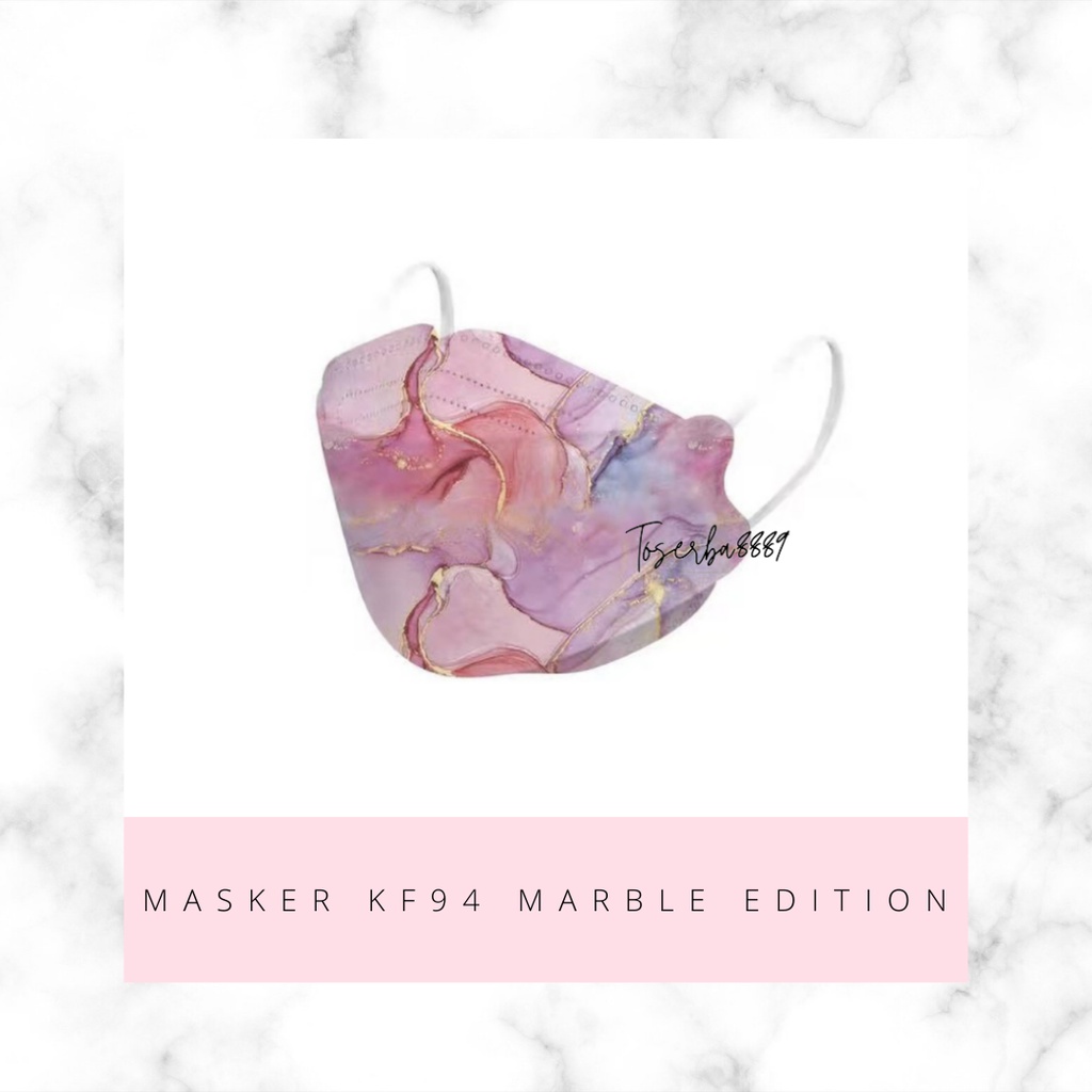 MASKER DEWASA KF94 MARBLE EDITION ISI 10PCS