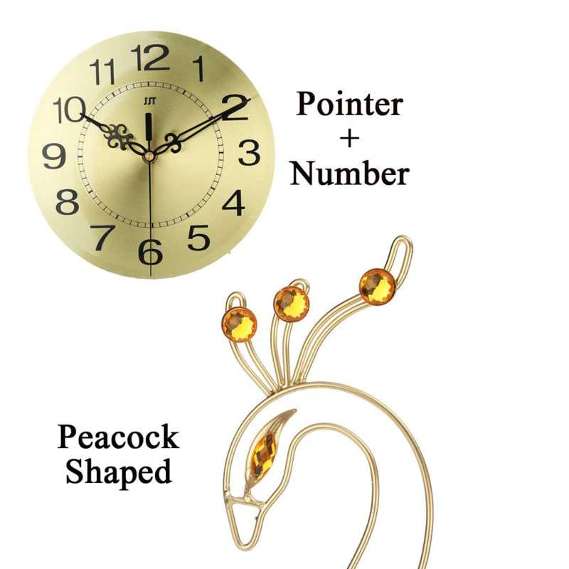 SAFEBET Jam Dinding Bulat Quartz Clock Diamond Peacock 53CM - H19