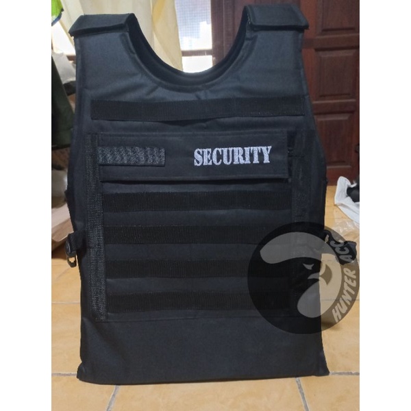 Rompi Security Hitam - Rompi Tebal