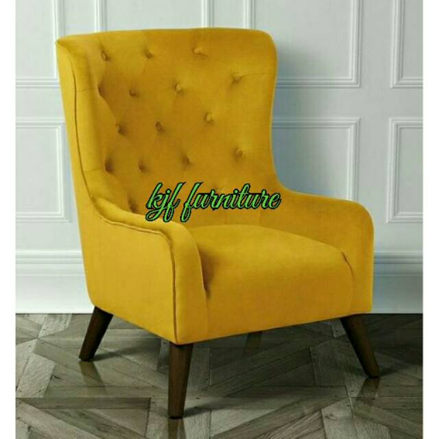 Sofa single retro sofa wing chair retro sofa minimalis single