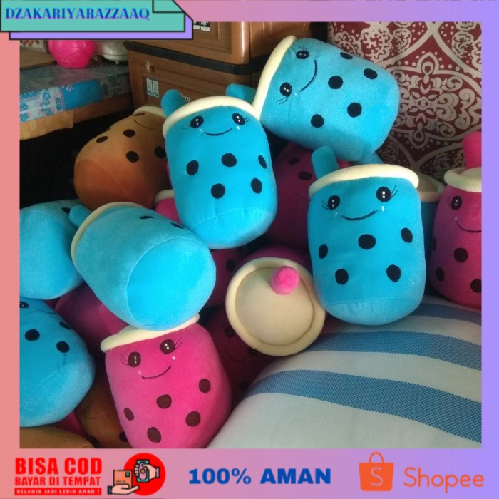 BISA COB MURAH boneka boba led 35cm - Biru Muda