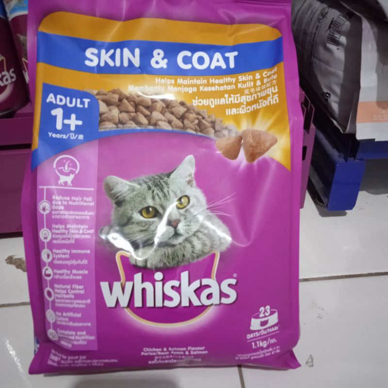 Whiskas Makanan Kucing Kering Adult Fungsional 450g - Skin Coat