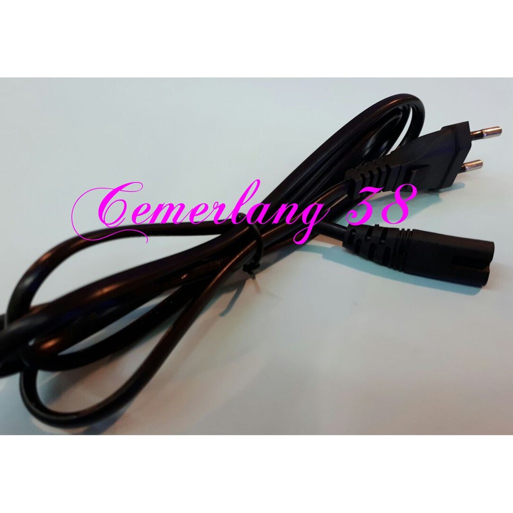 Kabel Power 2 lubang Cable Power Printer Angka 8 Adaptor Charger Laptop Notebook Printer HP Epson