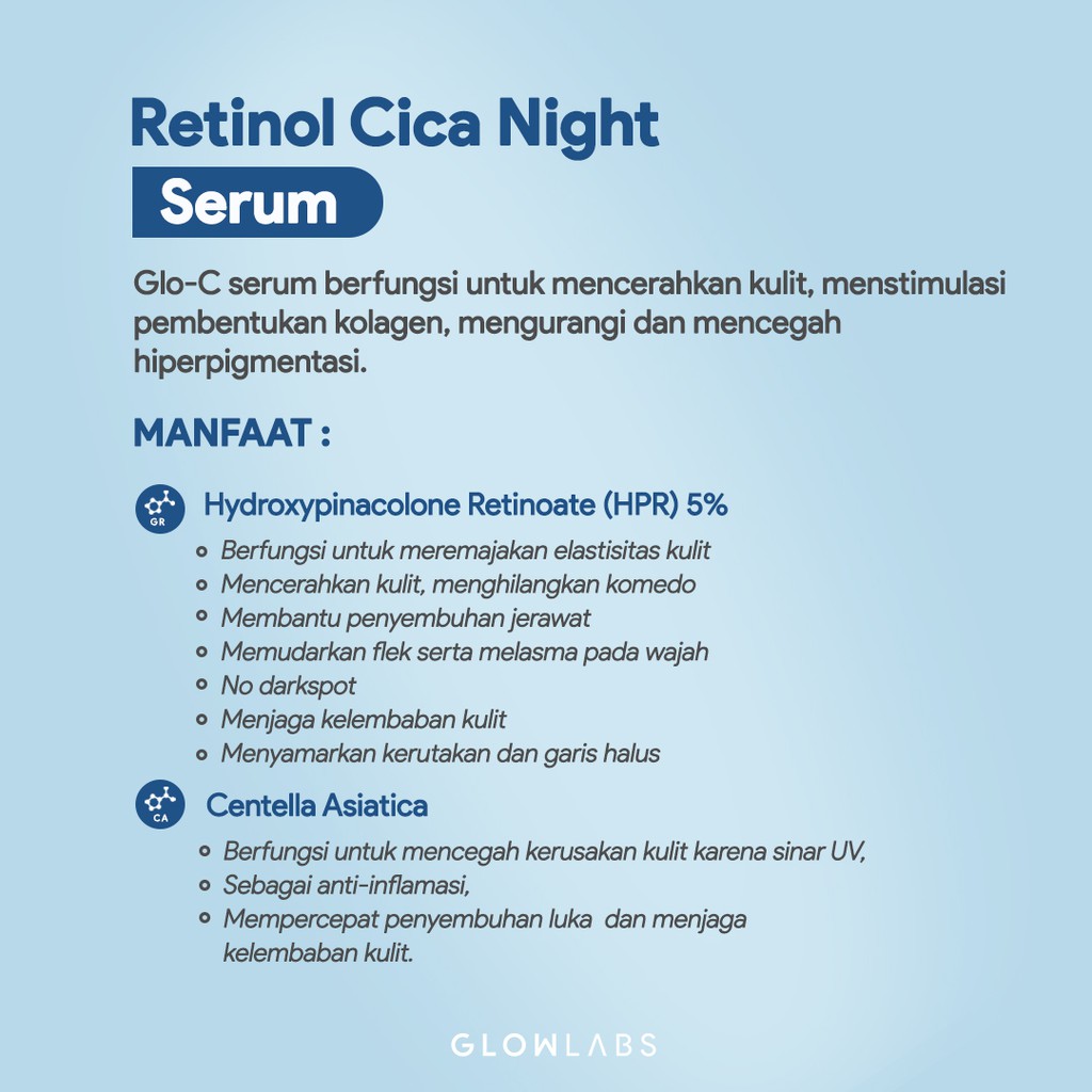 Glowlabs retinol cica night serum