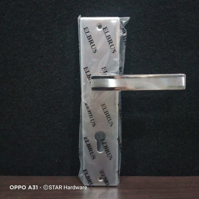 Elbrus Kunci Pintu Besar C31-61 NP Komplit Gagang & Body Kunci