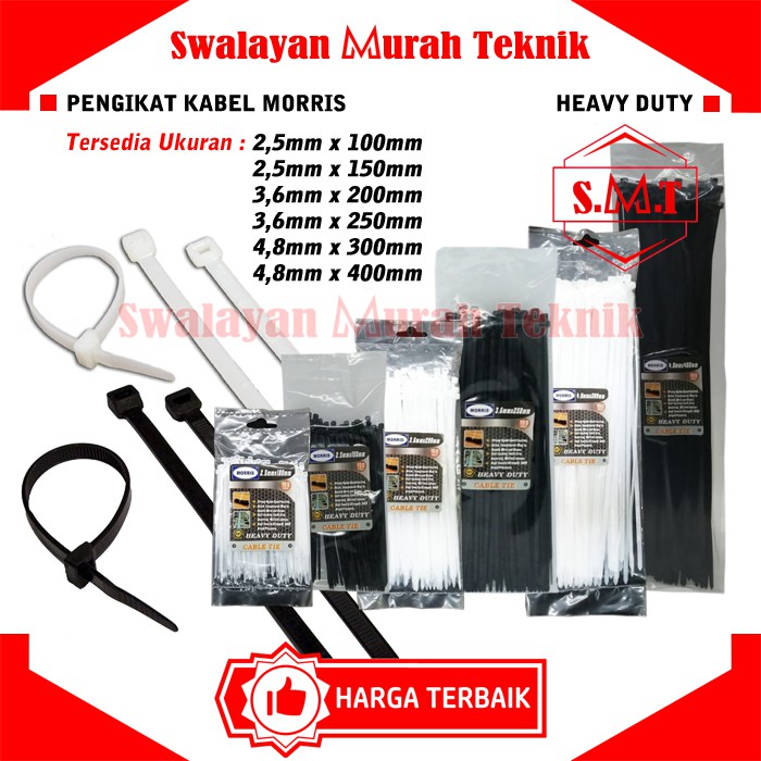 

Kabel Ties MORRIS (Pack/100Pcs) Super Cable Tie 10cm15cm20cm