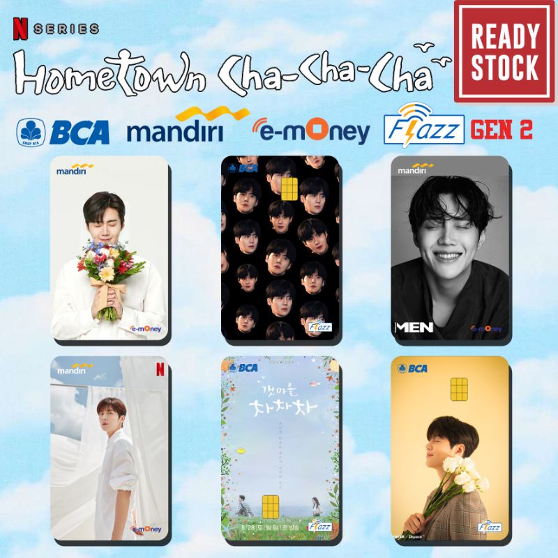 Emoney Mandiri Flazz Bca Gen 2 KIM SEON HO KSH Hometown Cha Cha Cha Brizzi Tapcash Custom Kartu e toll free edit 1 sisi atau 2 sisi cocok untuk komunitas dan souvenir