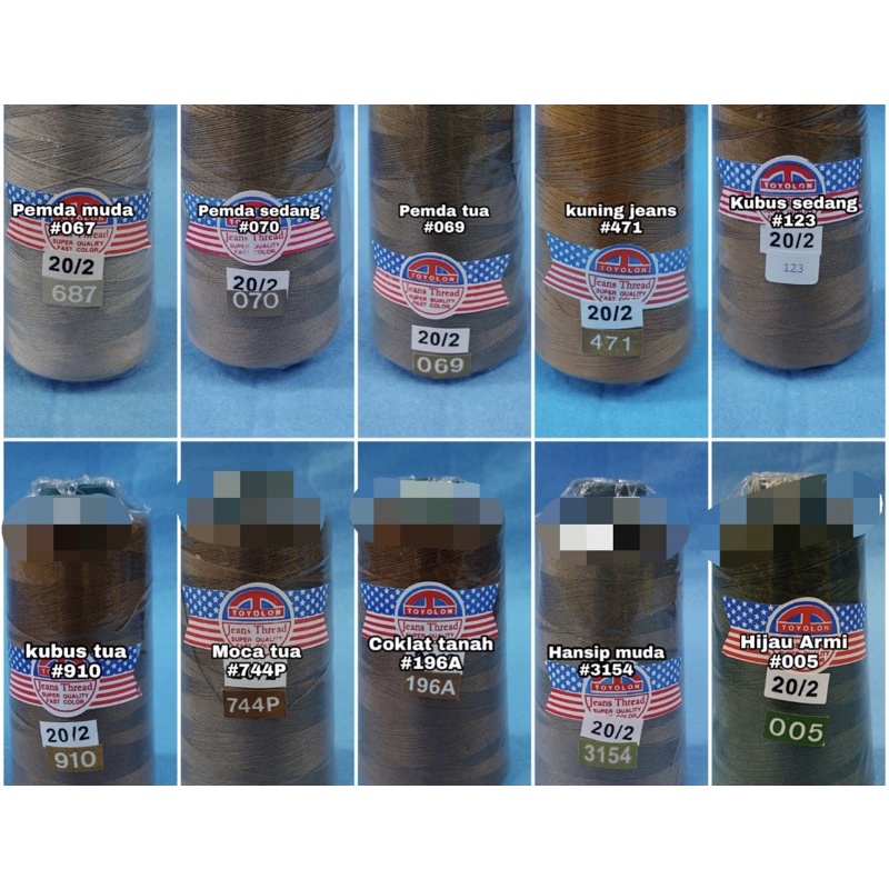 Benang Toyolon 20/2 Lusinan (12 PCS)