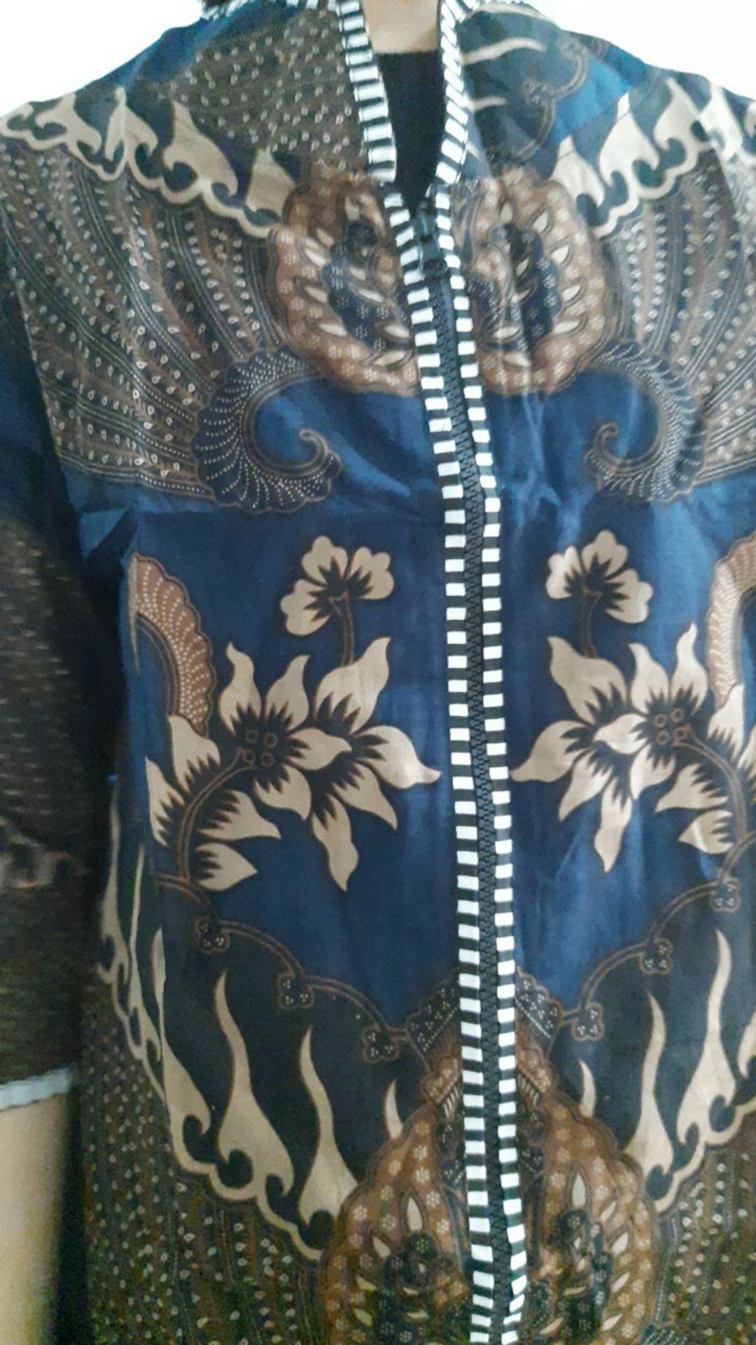 Batik Wanita Atasan Batik Ziper M L Xl Xxl Batik Kantor Keren Banget
