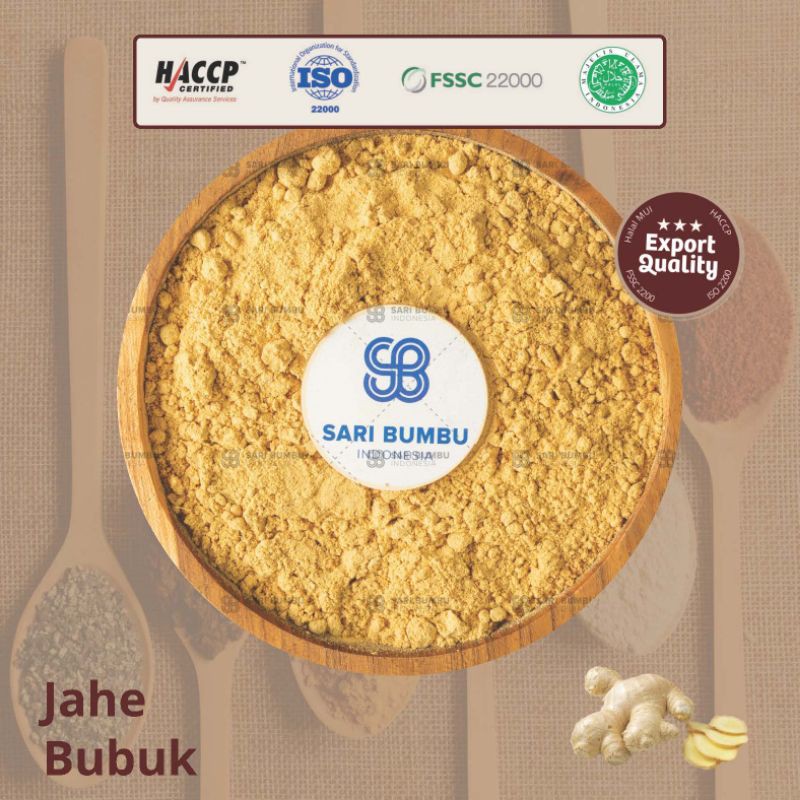 

Jahe Bubuk / Ginger Powder - Bumbu Dapur Halal kualitas ekspor 20gr, 50gr, 100gr, 250gr