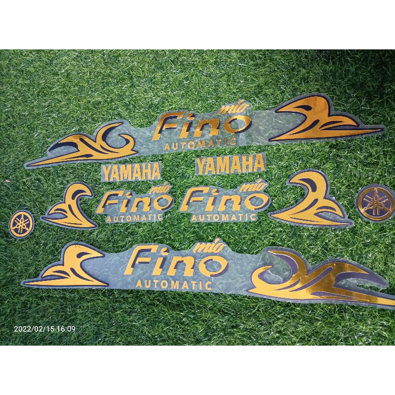 STRIPING TRANSPARAN HOLOGRAM FINO KARBU CUSTOM GOLD