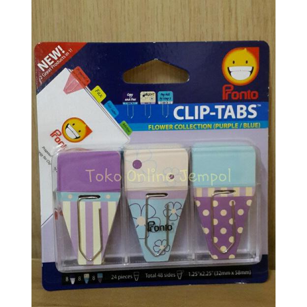 

BEST SELLER ATK0026 FLOWER Paper Clip Tab 2in1 PCT029A Pronto Klip Pembatas Kertas TERJAMIN