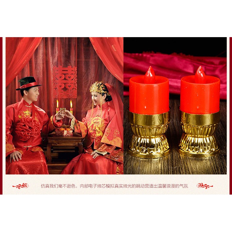 Lilin Led merah Batrai Jam
