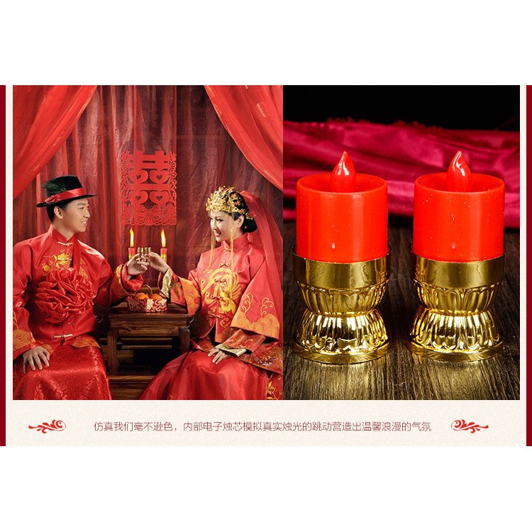 Lilin Led merah Batrai Jam