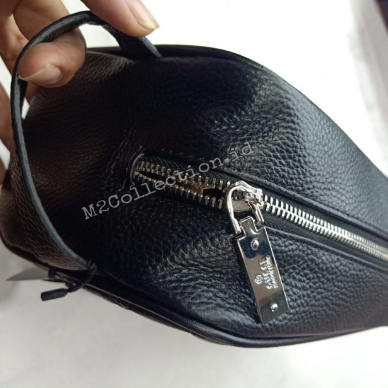 Pouch Bag Gucci/Clutch Gucci Leather Embos Tas Tangan Handbag Kulit Asli Import