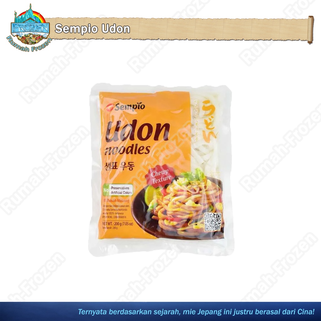 

SEMPIO UDON NOODLE 200gr - Mie Jepang Korea Matang Basah Chewy Fresh Noodles