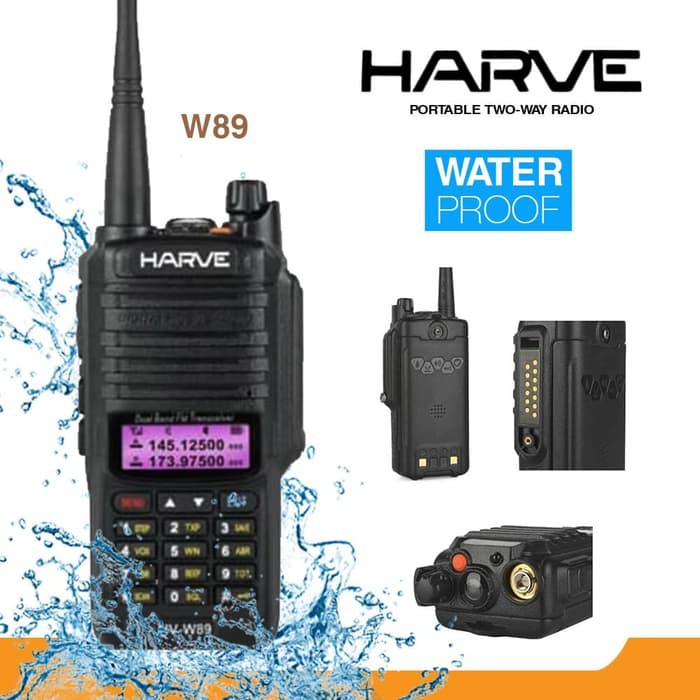 HT Harve W89 Waterproof Handy Talky Harve HV-W89 Dual Band HT Waterproof HT DustProof