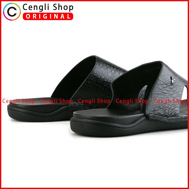 PLAYBOY SANDAL KULIT CASUAL PRIA ORIGINAL TERBARU BRANDED HITAM PLE3