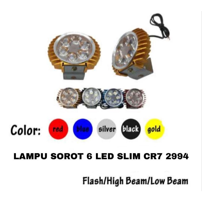 Lampu sorot led 6 mata  Slim CR7 2994