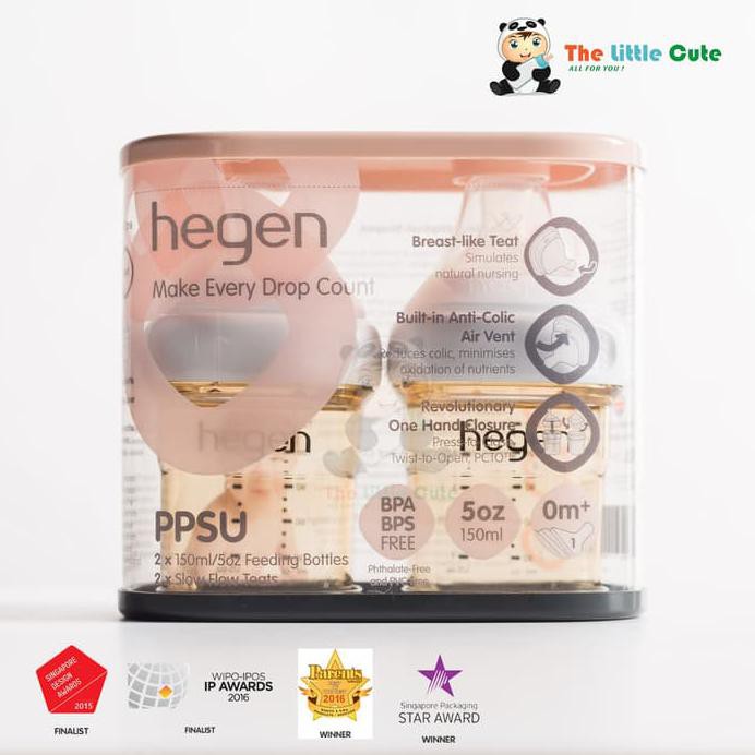 BOTOL SUSU / FEEDING BOTTLE PPSU HEGEN 150ML - 2 PACK